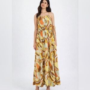 Retro Swirl Maxi Dress | Pucci Geometric Style Missoni Style Medium